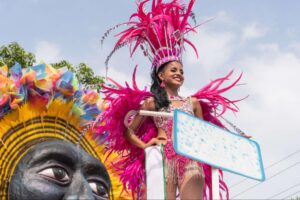 A float at the Summer Solstice parade in Santa Barbara.